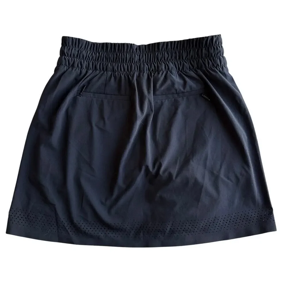 Athleta Baja Skort Skirt in Black Size 2 Activewear Tennis Travel *EUC